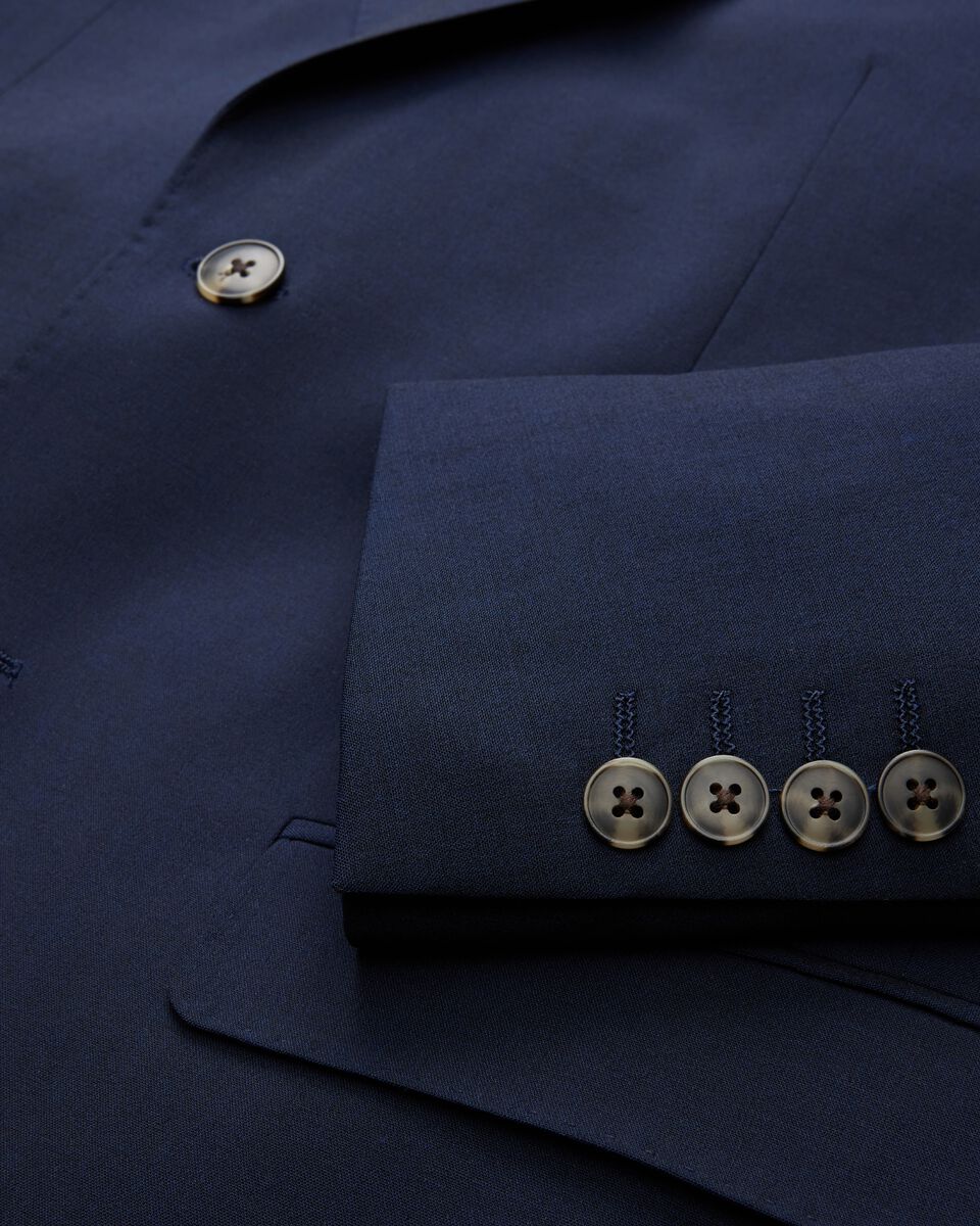 Wool Blend Regular Stretch Premium Tailored Jacket, Navy Wool Blend Regular Stretch Premium Tailored Jacket, Navy, hi-res